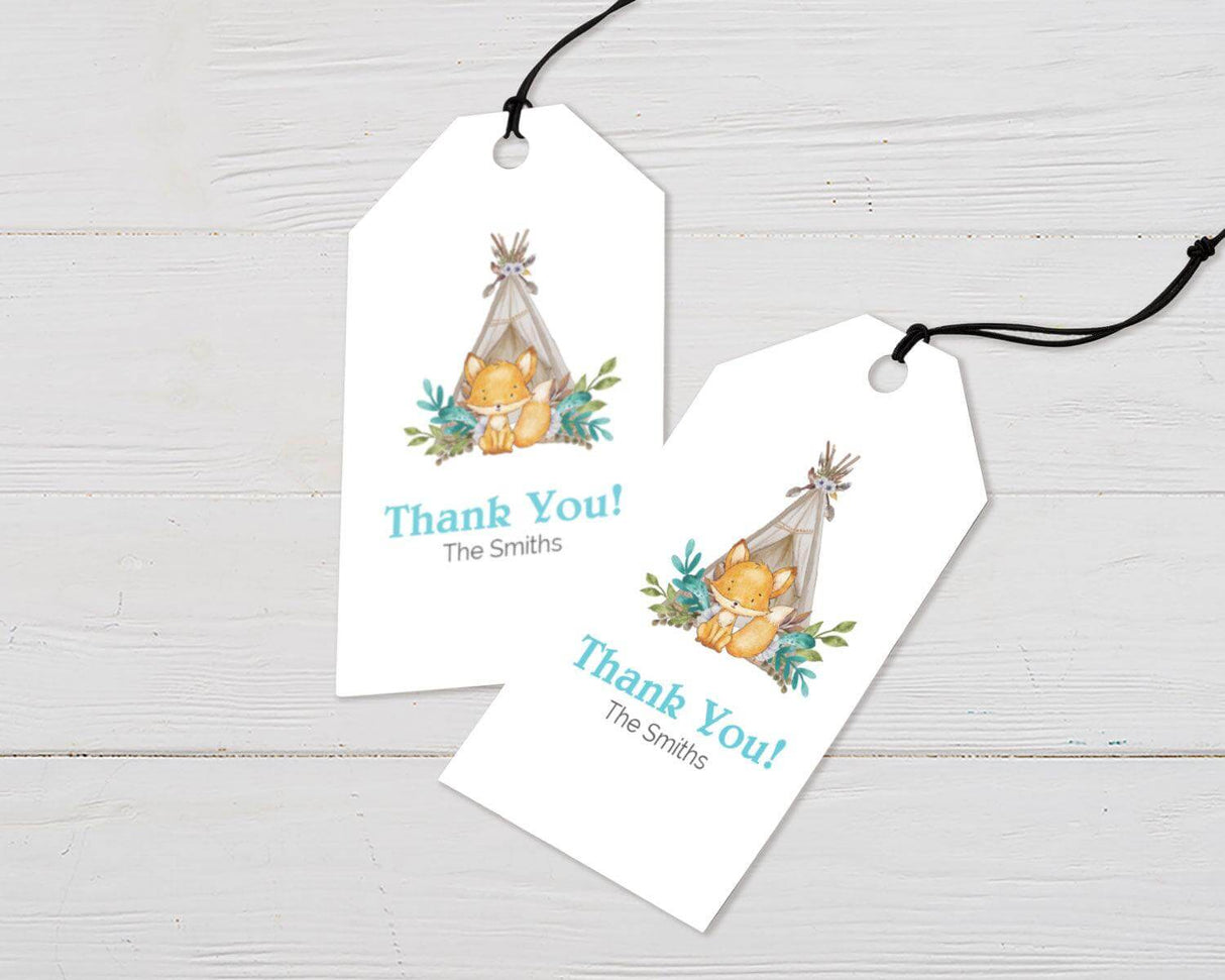 Baby Fox Favor Tags - goprintplus