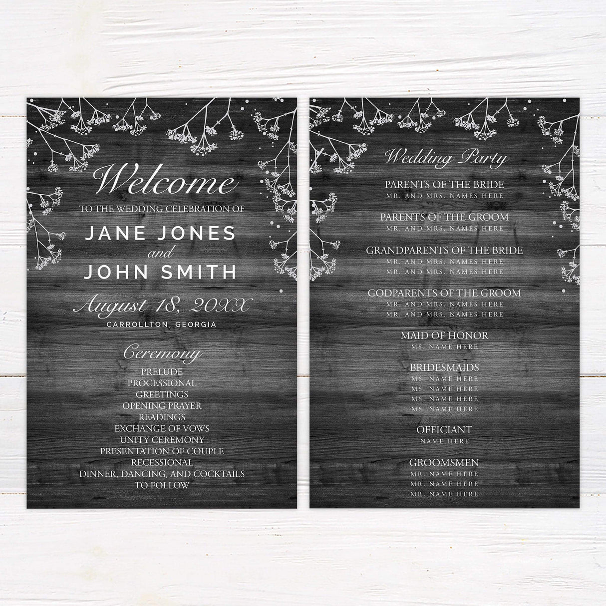 Baby's Breath Invitations - goprintplus