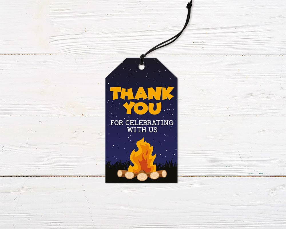 Backyard Bonfire Favor Tag - goprintplus