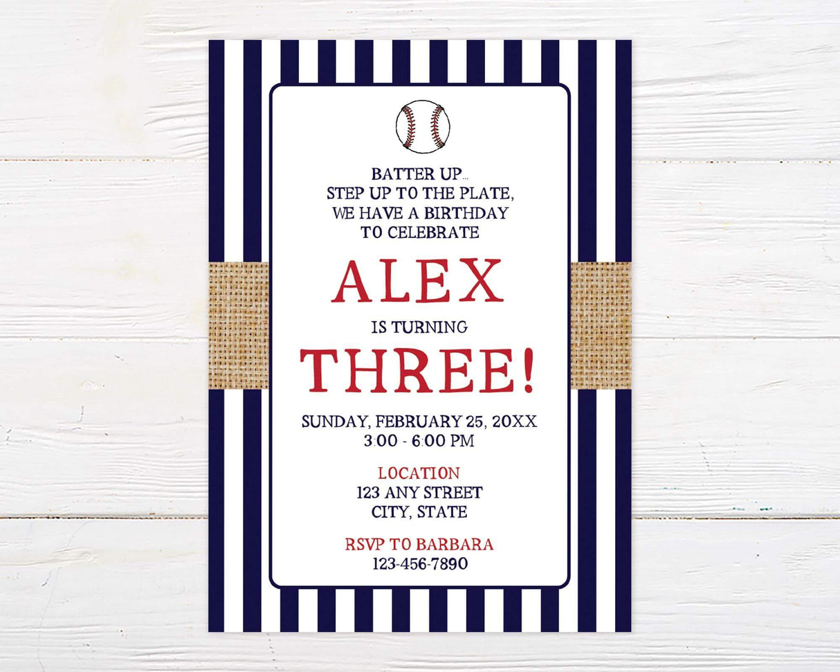 Baseball Birthday Invitation - goprintplus