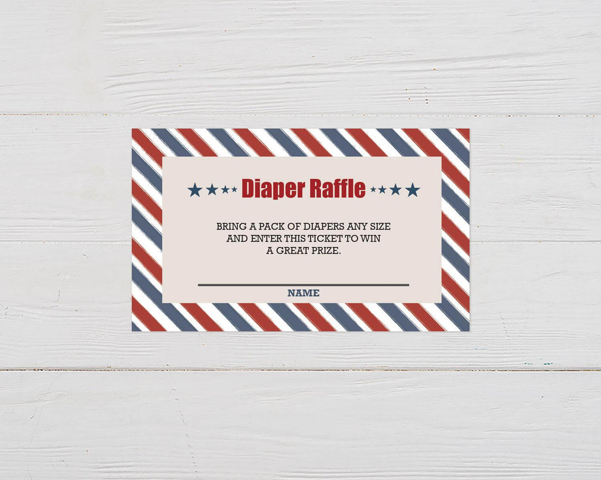 Baseball Diaper Raffle Ticket - goprintplus