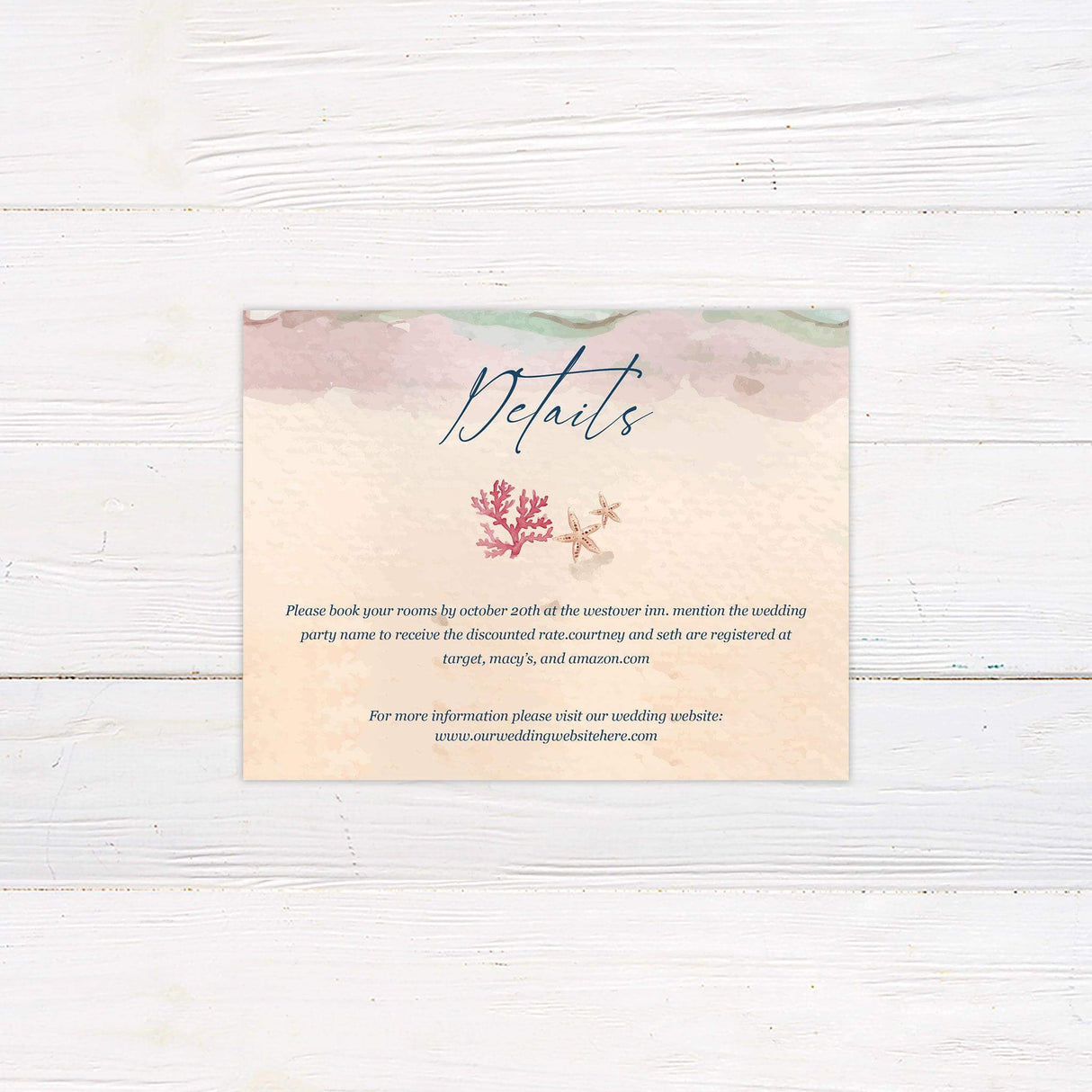 Beach Star Details Card - goprintplus