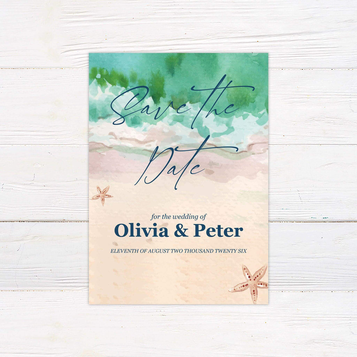 Beach Star Save The Date - goprintplus