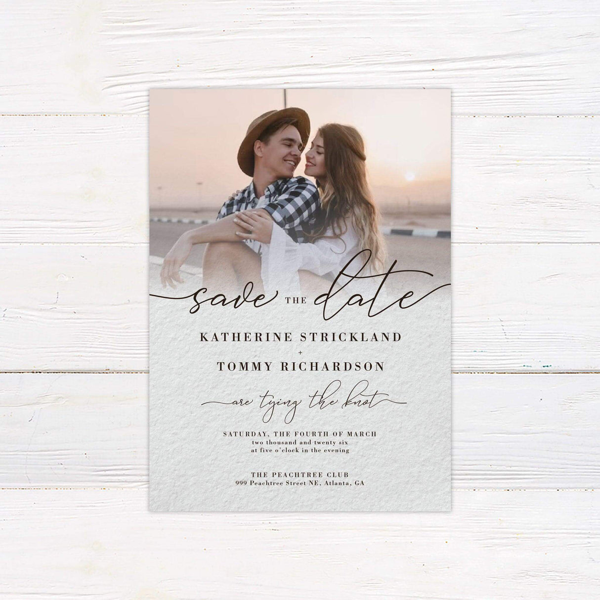 Beautifully Written Script Save The Date - goprintplus