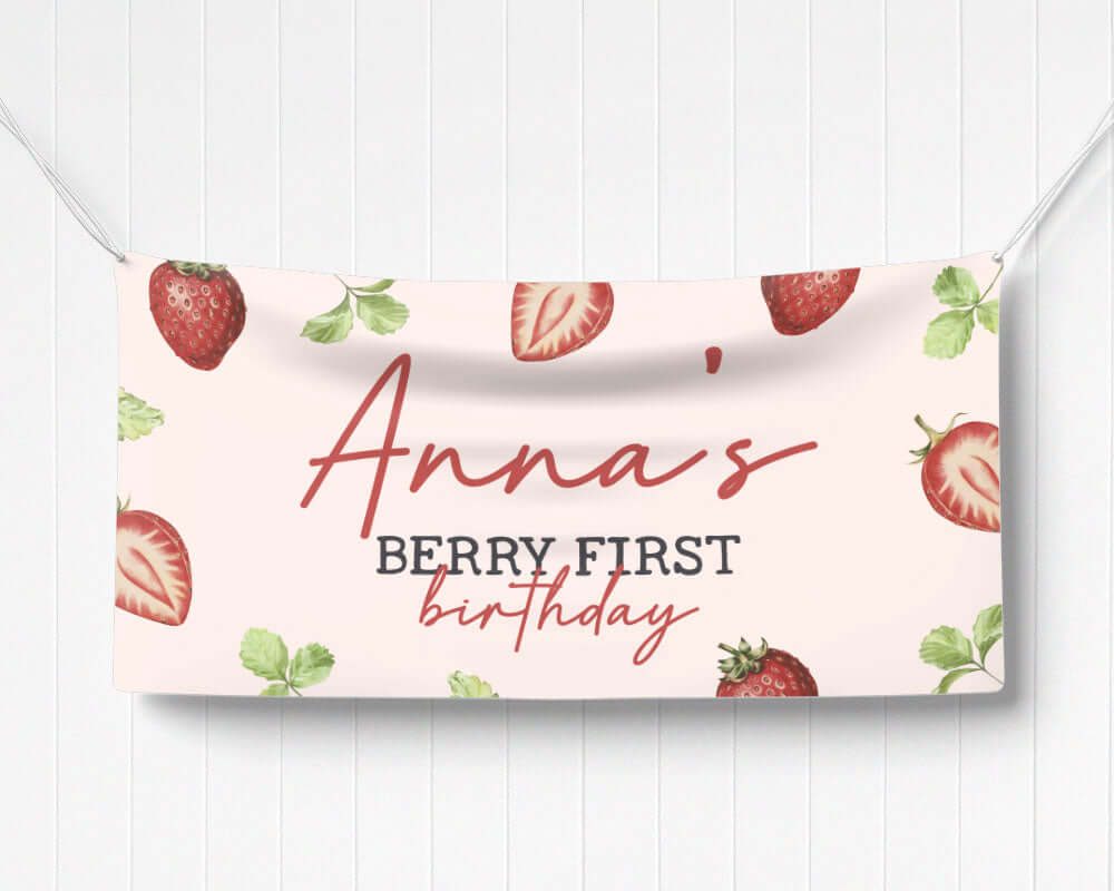 Banner de primer cumpleaños de Berry