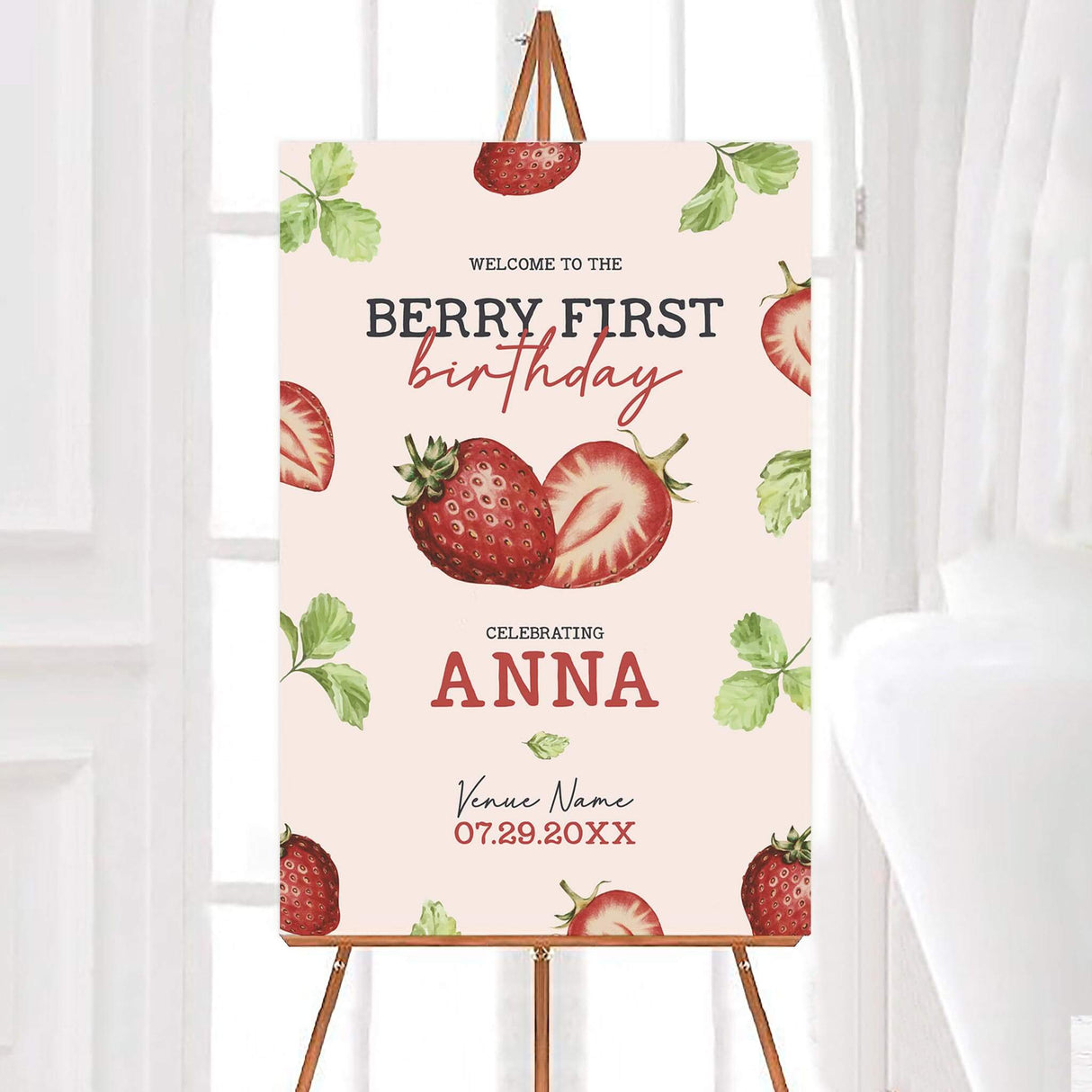 Berry First Birthday Invitation