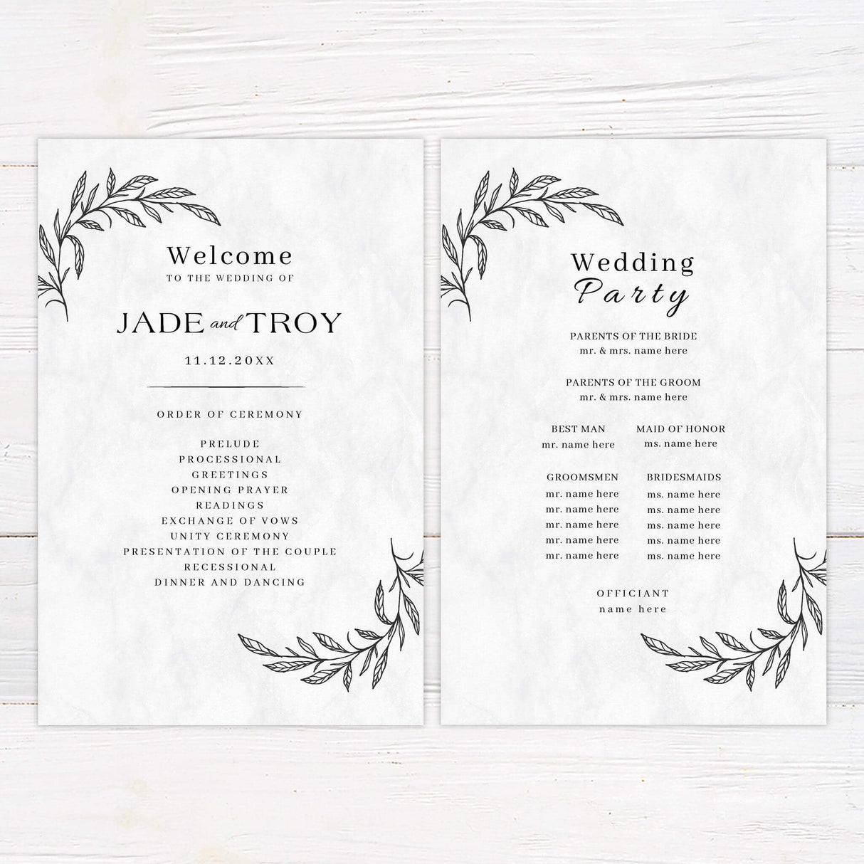 Black Leaves Invitations - goprintplus