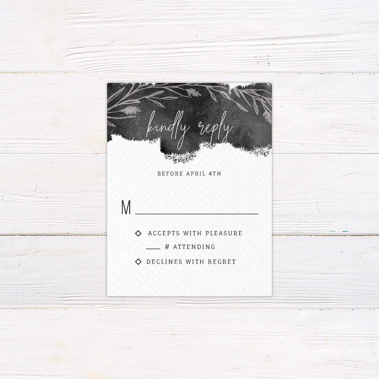 Black Wash RSVP - goprintplus