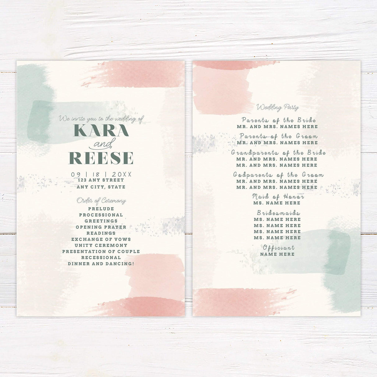 Blissful Brush Invitations - goprintplus