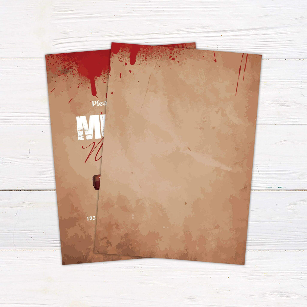 Bloody Murder Mystery Invitation - goprintplus