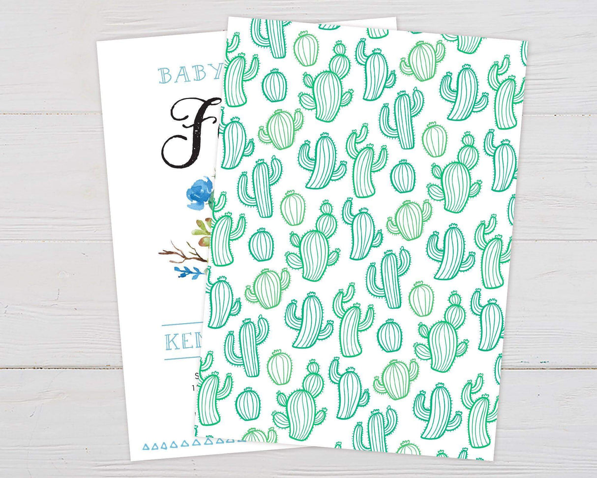 Blue Cacti Shower - goprintplus