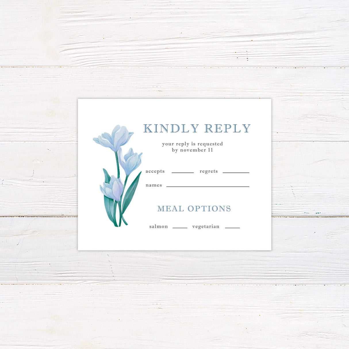 Blue Lily RSVP - goprintplus