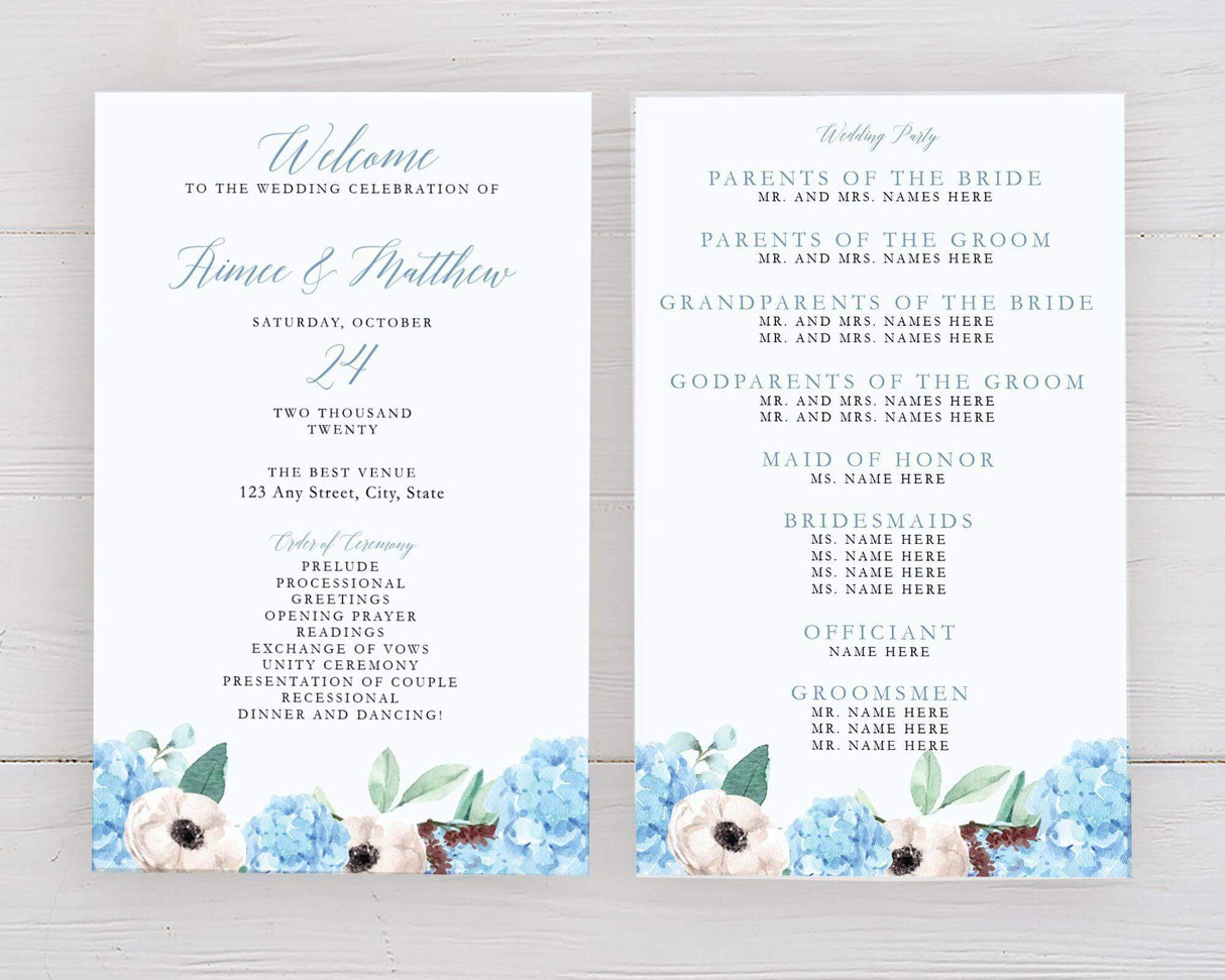 Blue Hydrangea Program - goprintplus