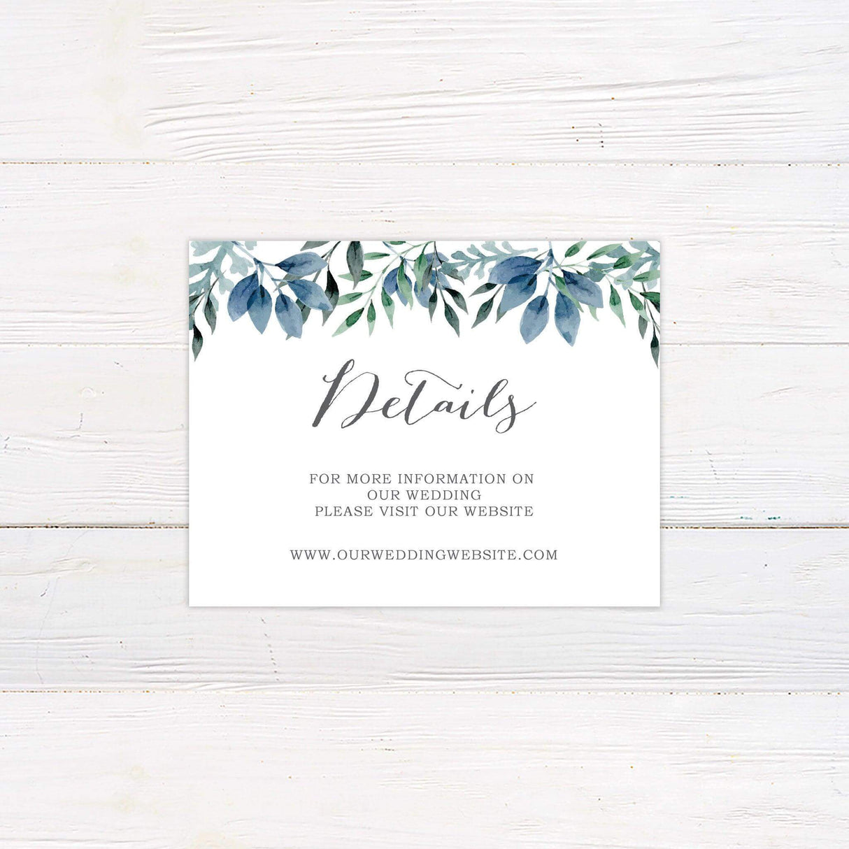Watercolor Leaves Details Cards - goprintplus