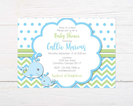 Blue Whales Baby Shower - goprintplus