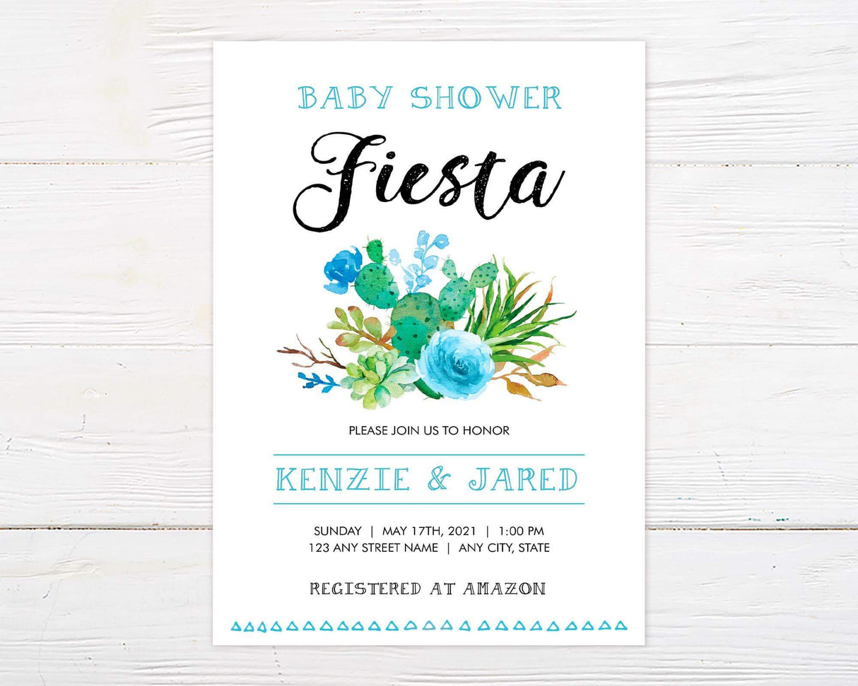 Blue Cacti Shower - goprintplus