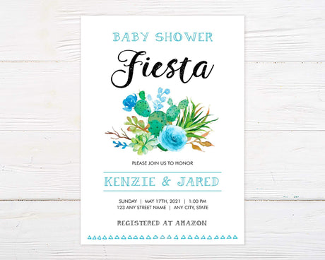 Blue Cacti Shower - goprintplus