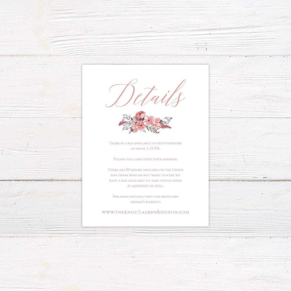 Blush Blooms Details Cards - goprintplus