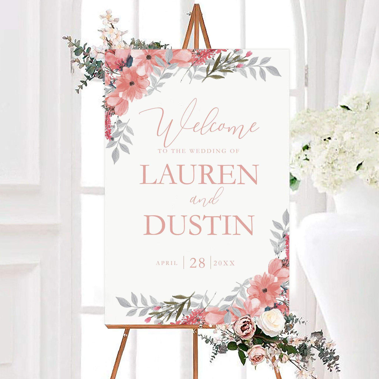 Blush Blooms Invitations - goprintplus
