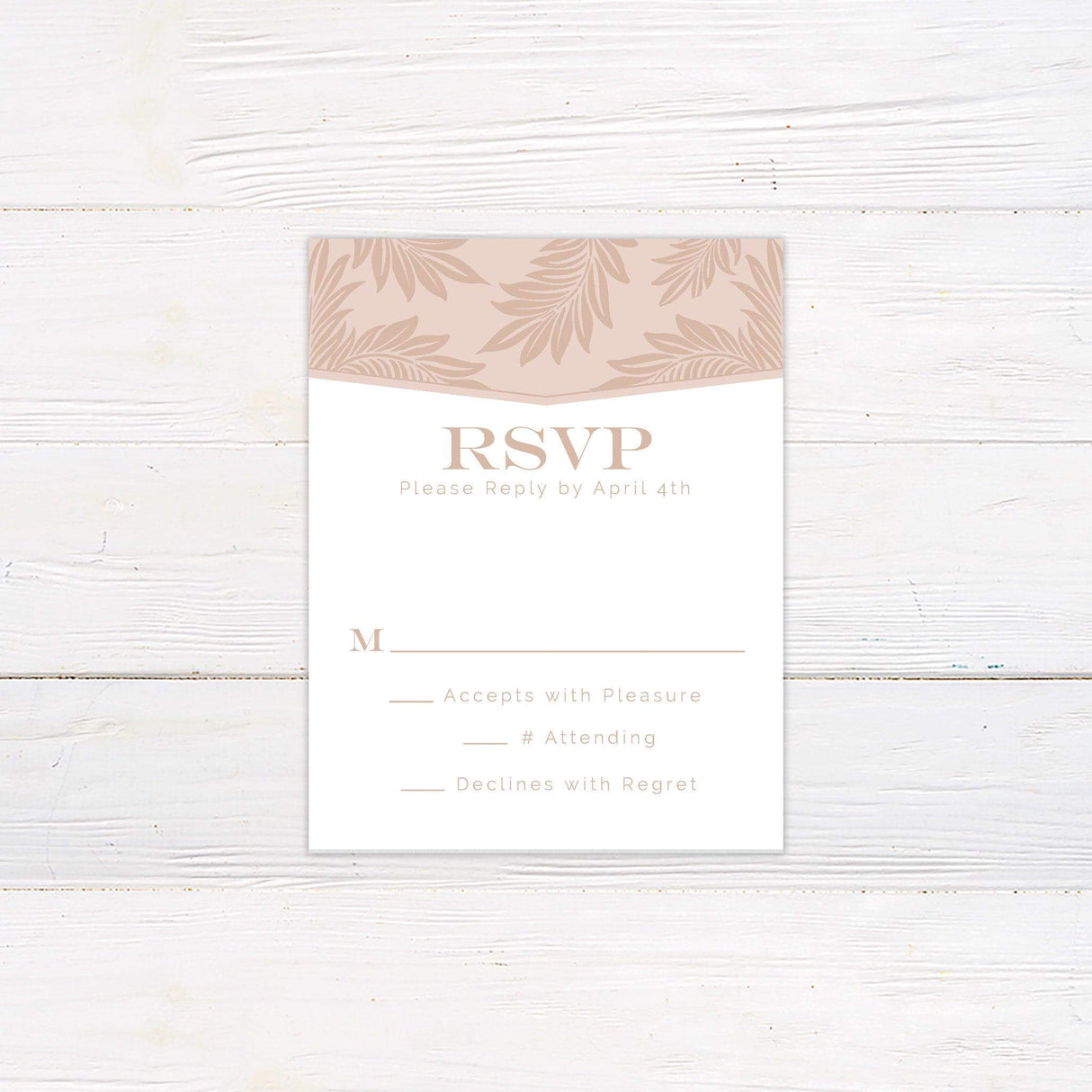 Blush Botanical Invitations - goprintplus