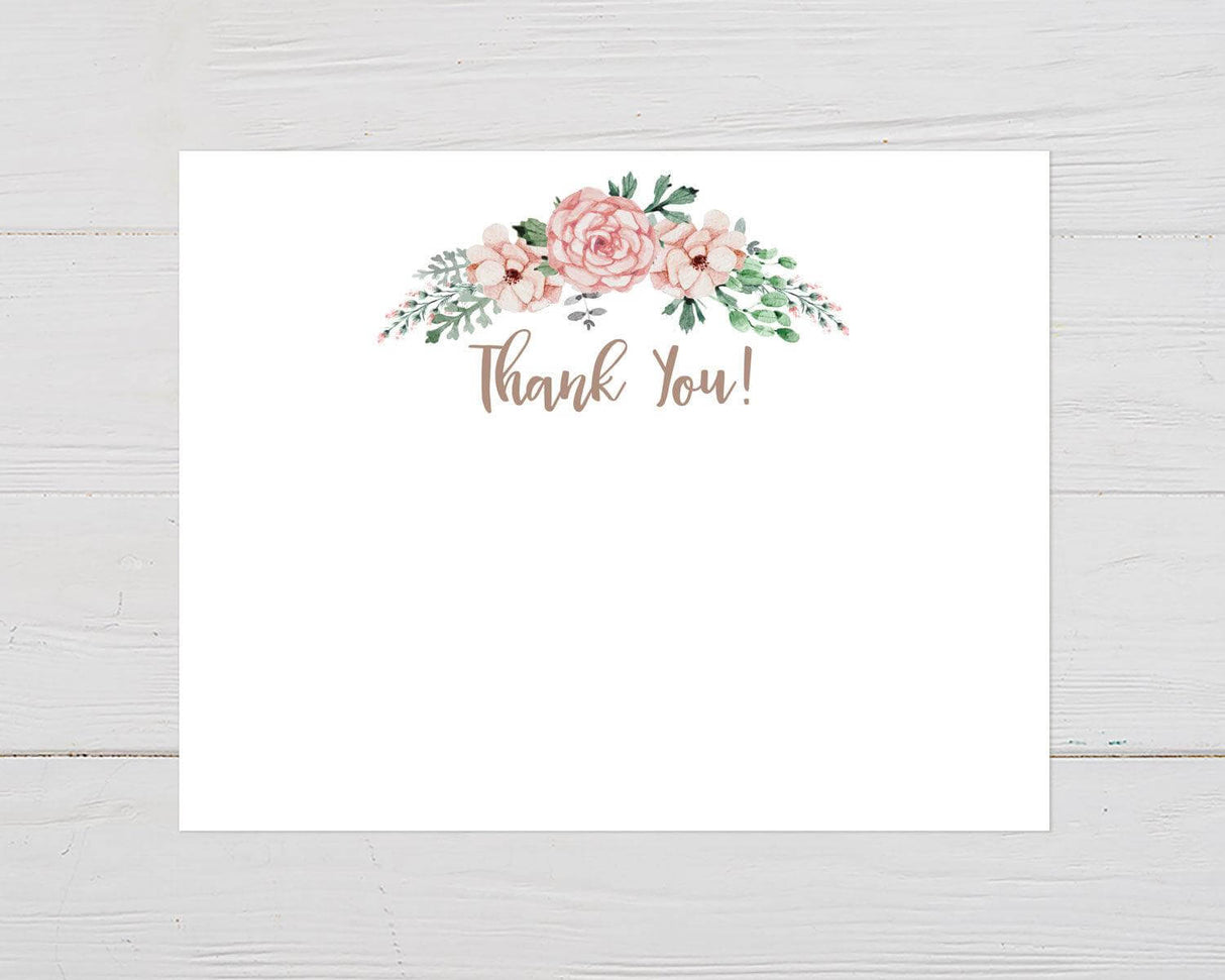 Bohemian Wreath Thank You Card - goprintplus
