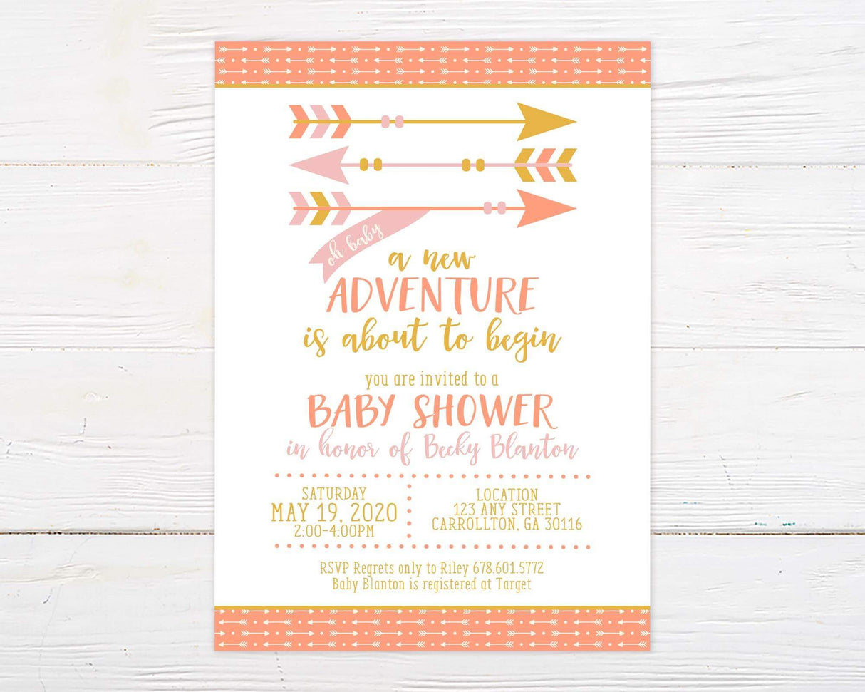 Boho Arrows Baby Shower - goprintplus