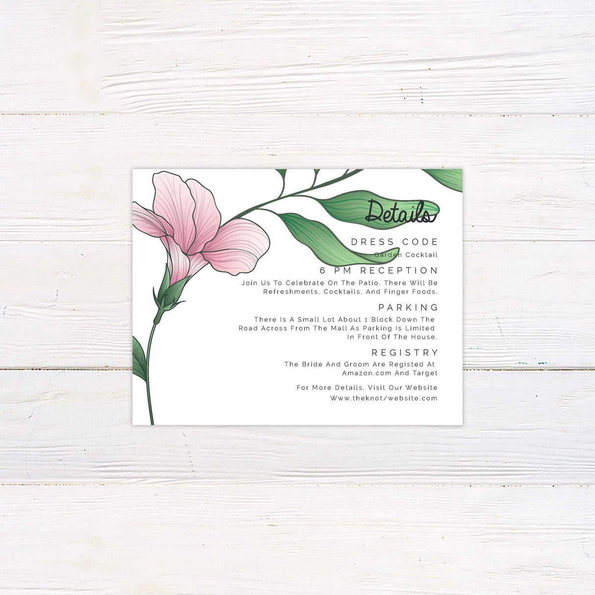 Bold Blossom Details Cards - goprintplus
