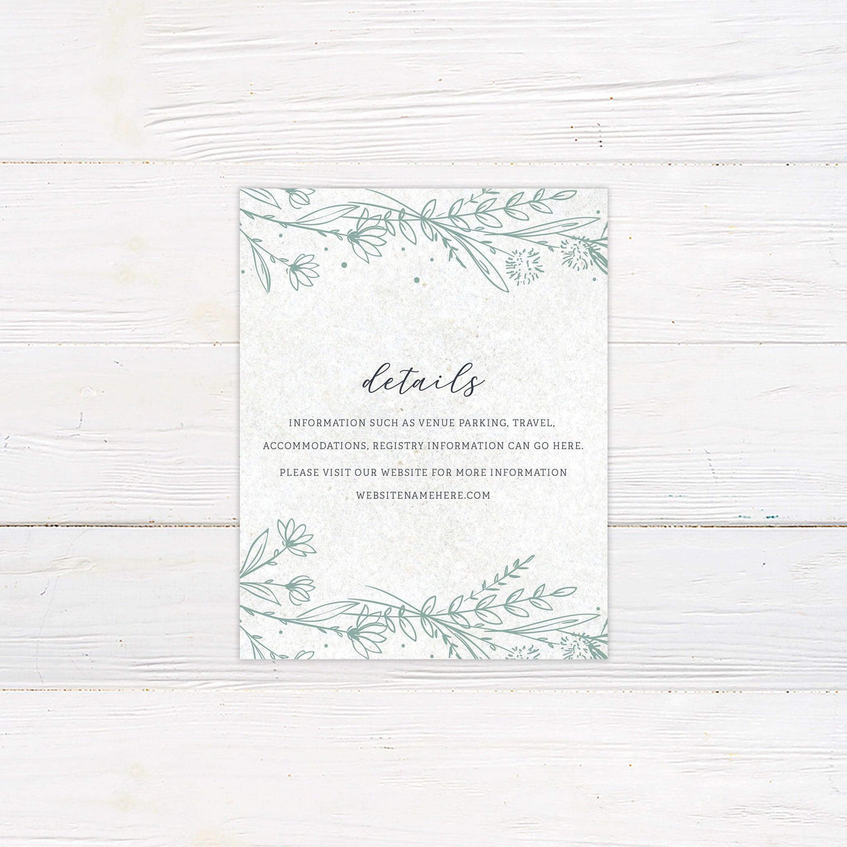 Botanical Accent Details Cards - goprintplus
