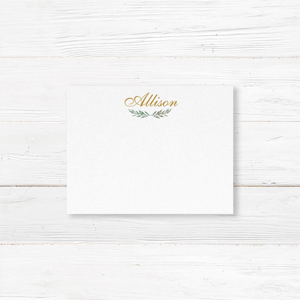 Elegant Botanical Leaf Note Card