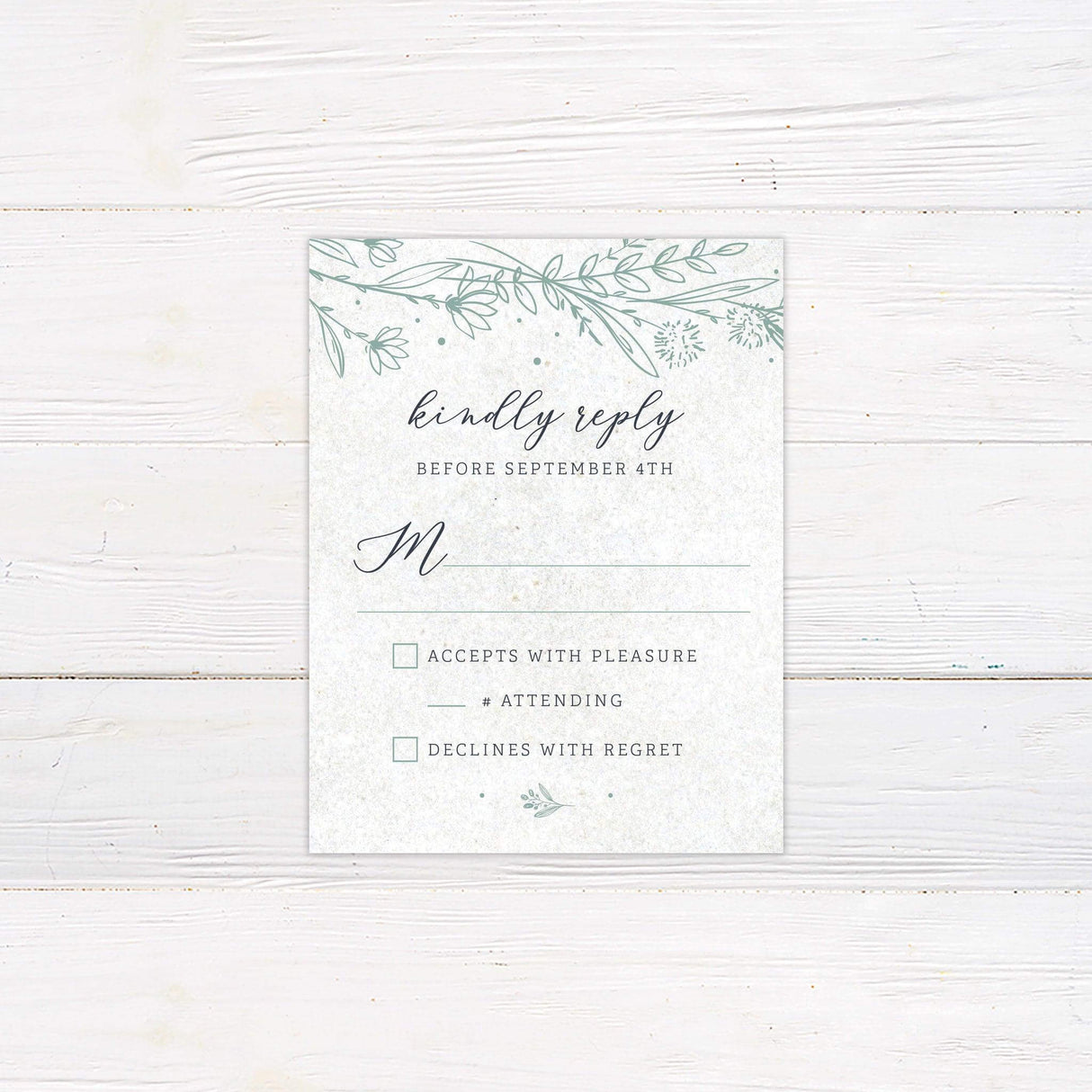 Botanical Accent RSVP - goprintplus
