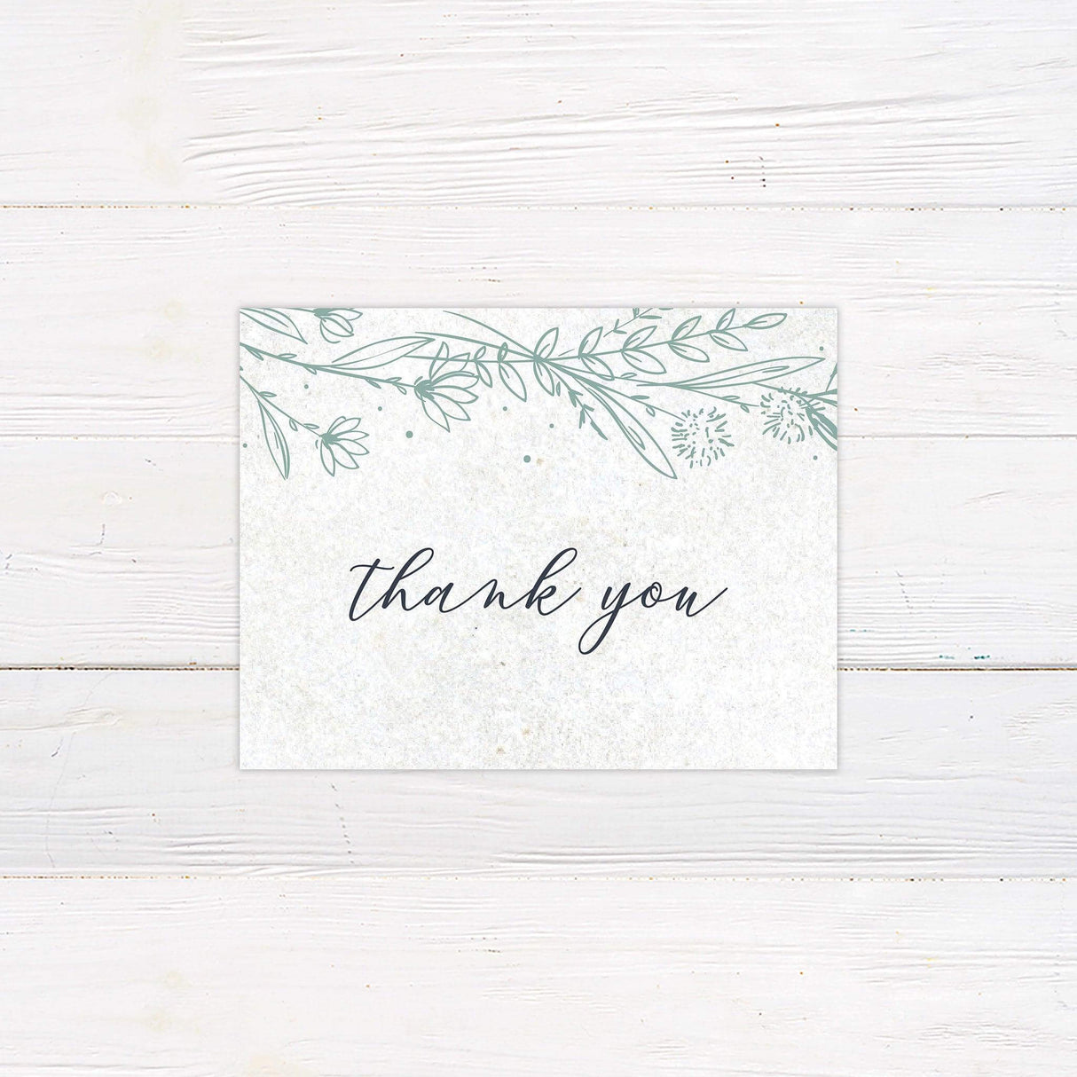 Botanical Accent Thank You Card - goprintplus