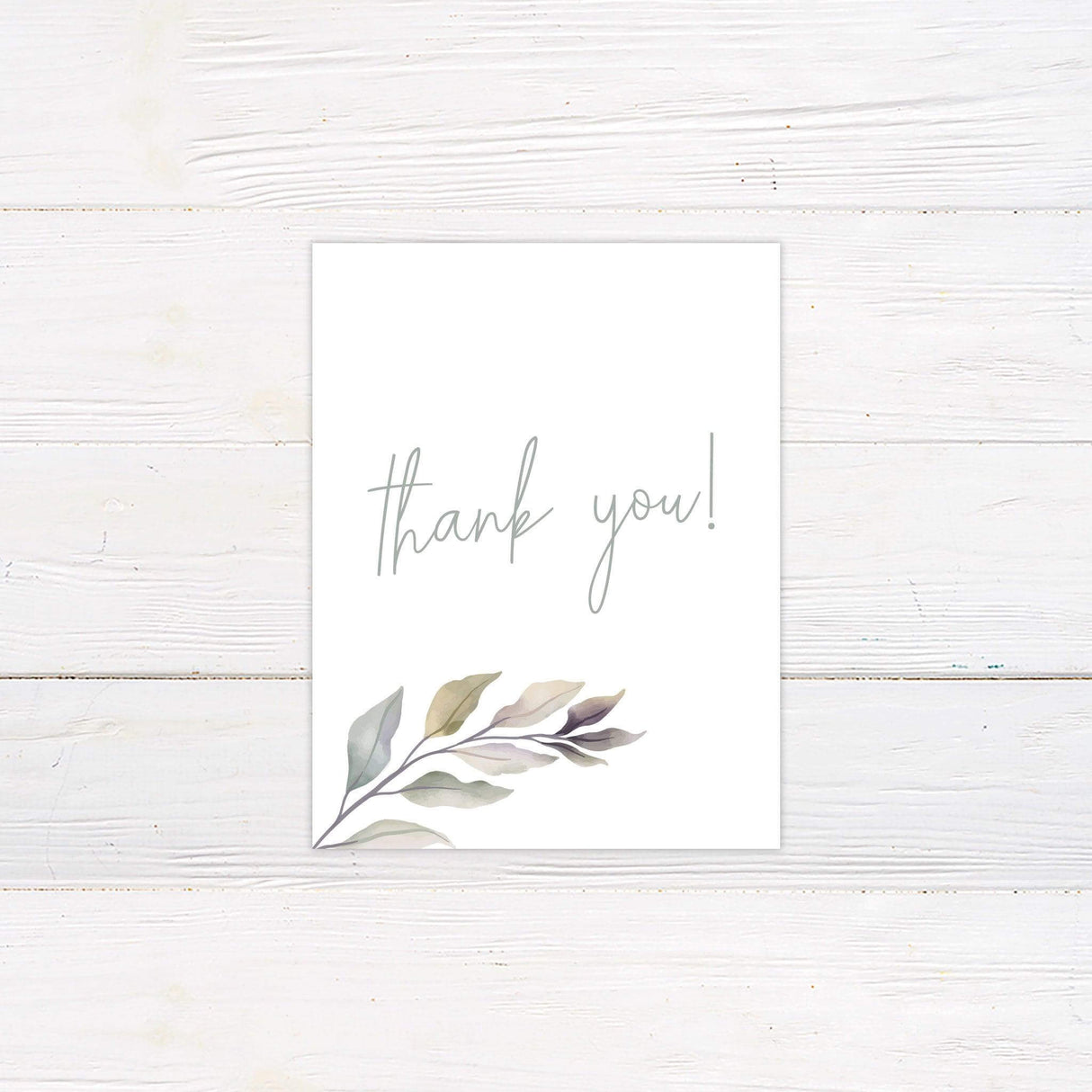 Botanical Vine Thank You Card - goprintplus