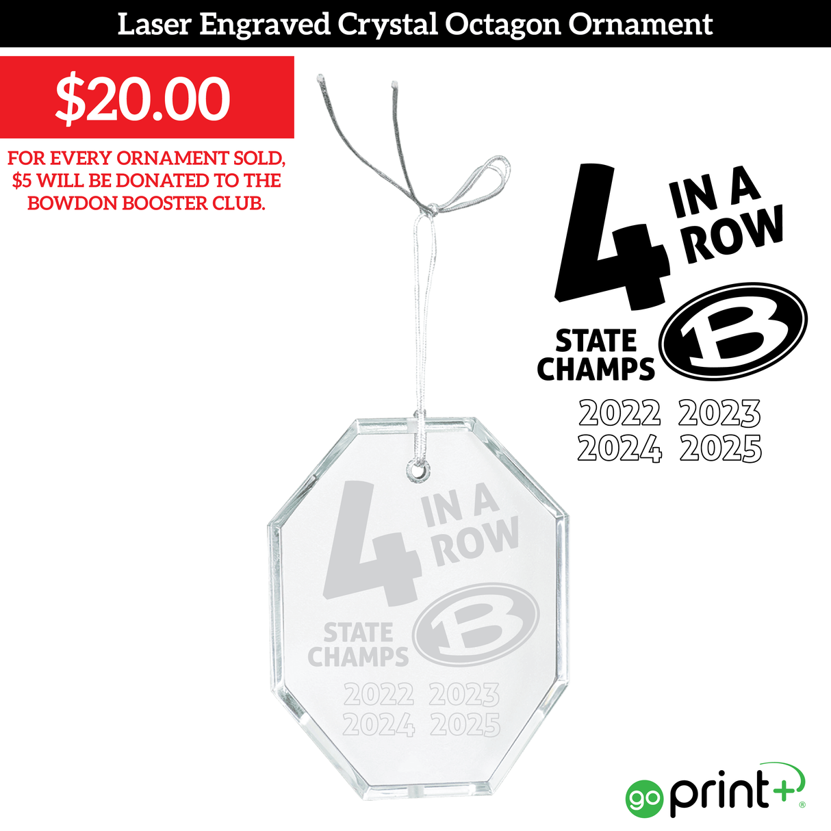 Christmas Ornament 4 in A Row BHS