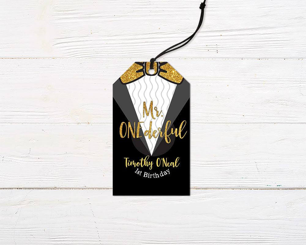 Boy's 1st Birthday Favor Tag - goprintplus
