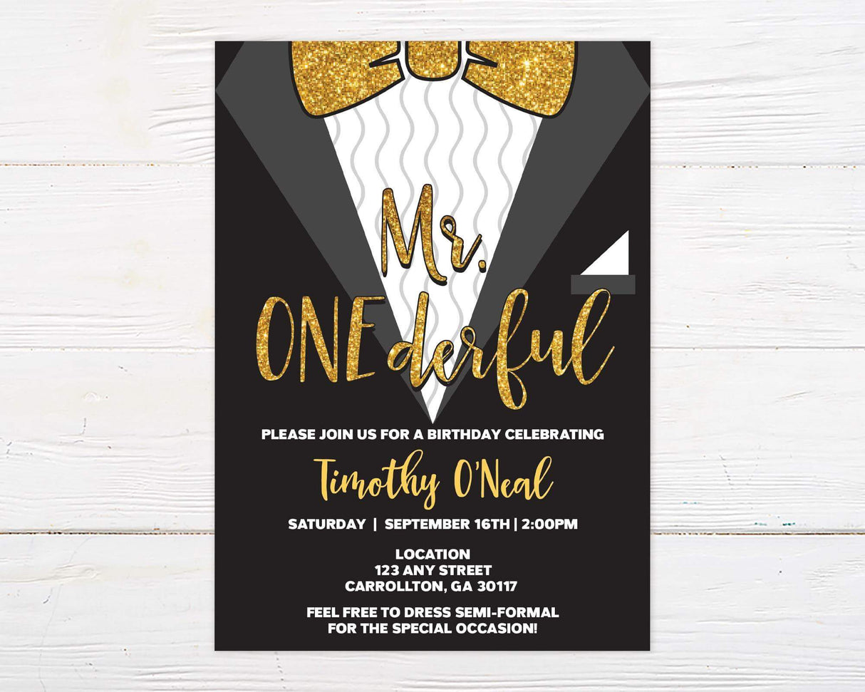 Boy's 1st Birthday Invitation - goprintplus