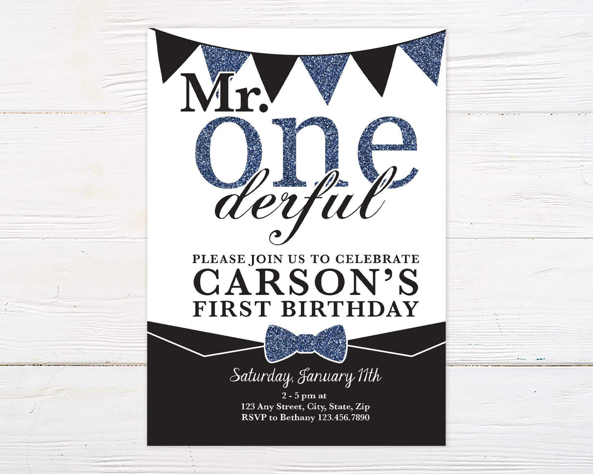Boy's 1st Party Invitation - goprintplus
