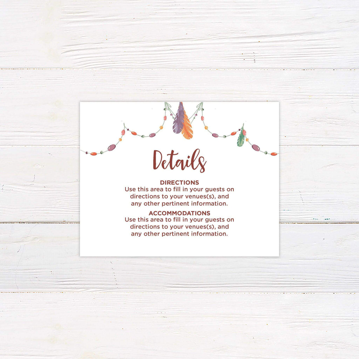Bright Boho Details Cards - goprintplus