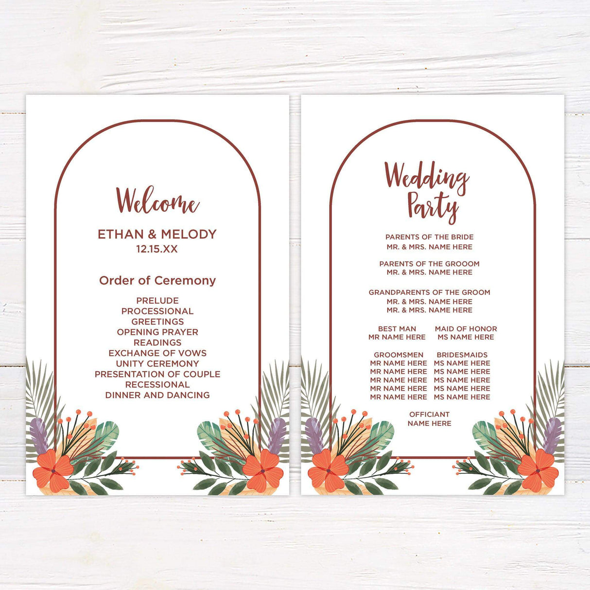 Bright Boho Program - goprintplus