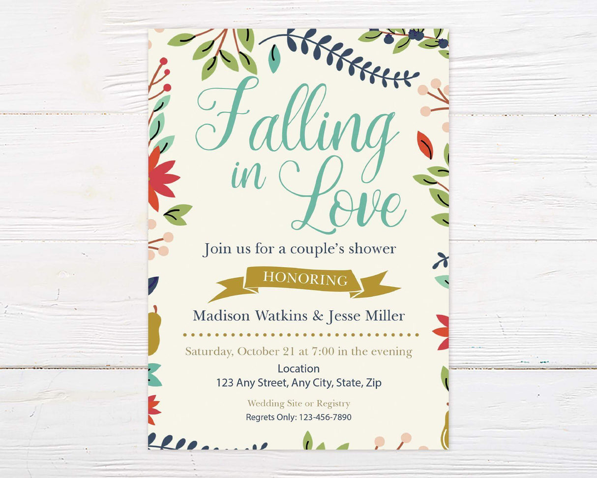 Bright Botanical Shower Invitation - goprintplus