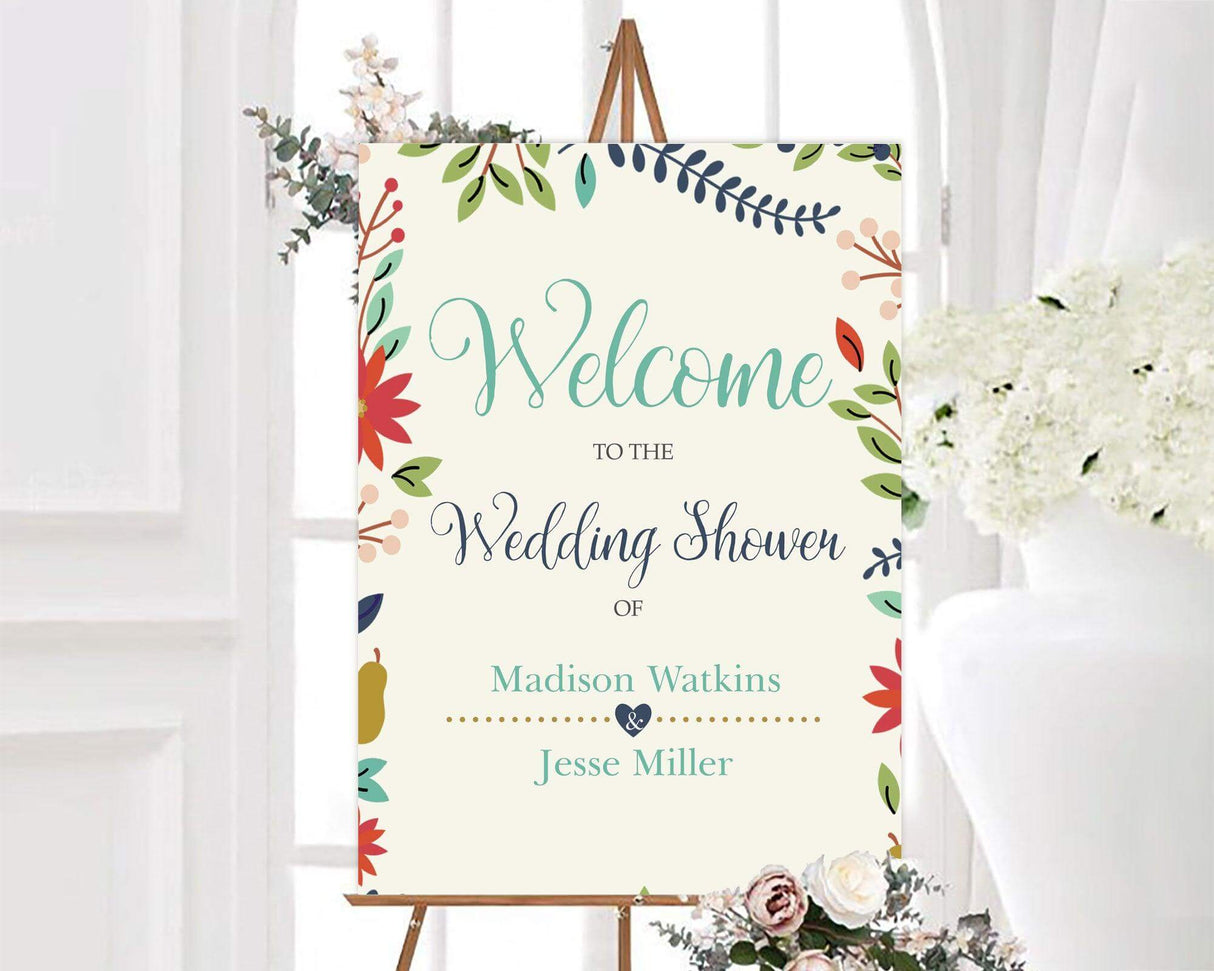 Bright Botanical Shower Invitation - goprintplus