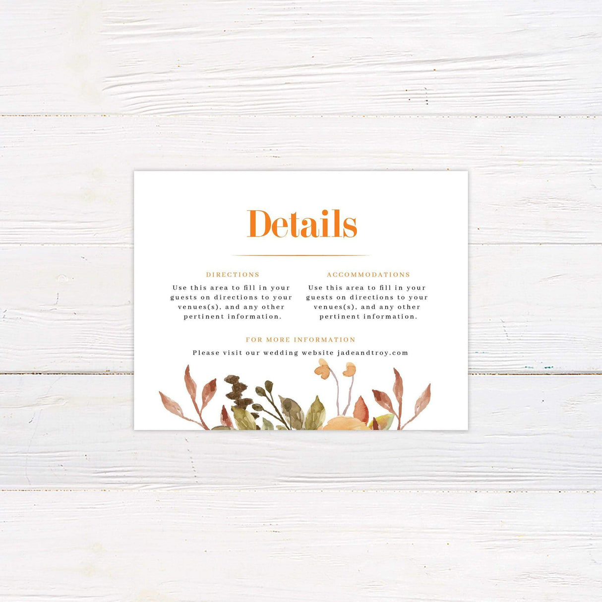Bright Flowers Details Cards - goprintplus