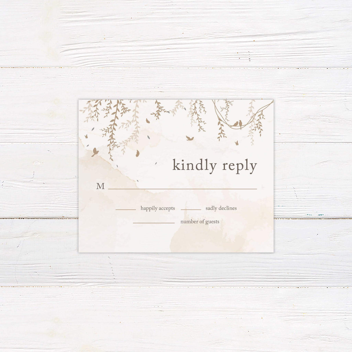 Brown Botanical RSVP - goprintplus