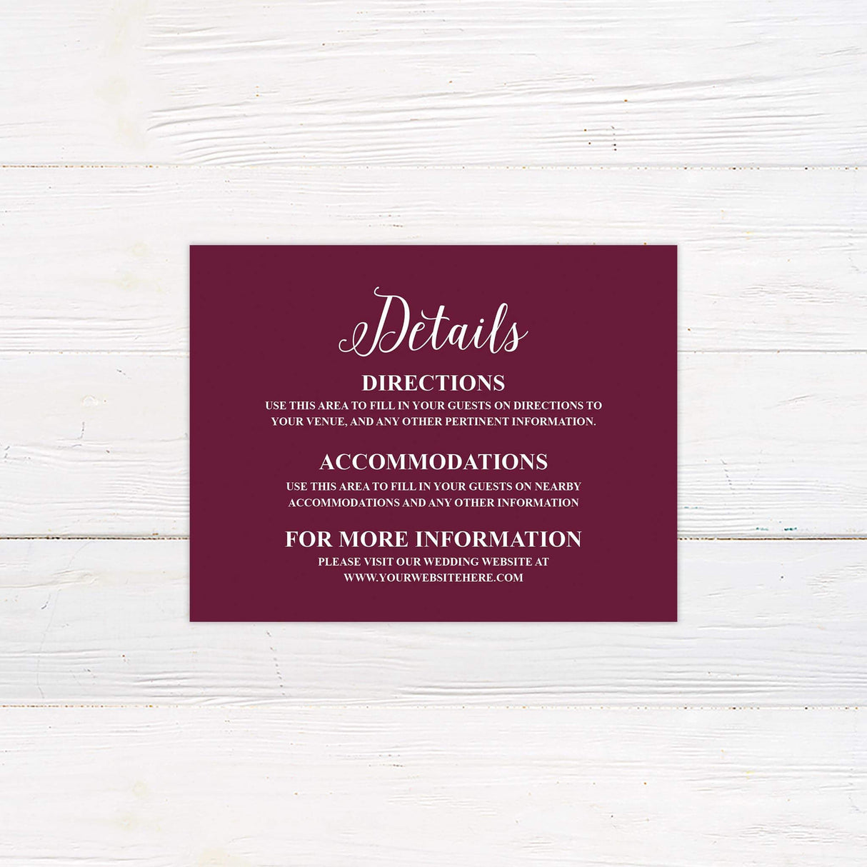 Burgundy Floral Details Cards - goprintplus