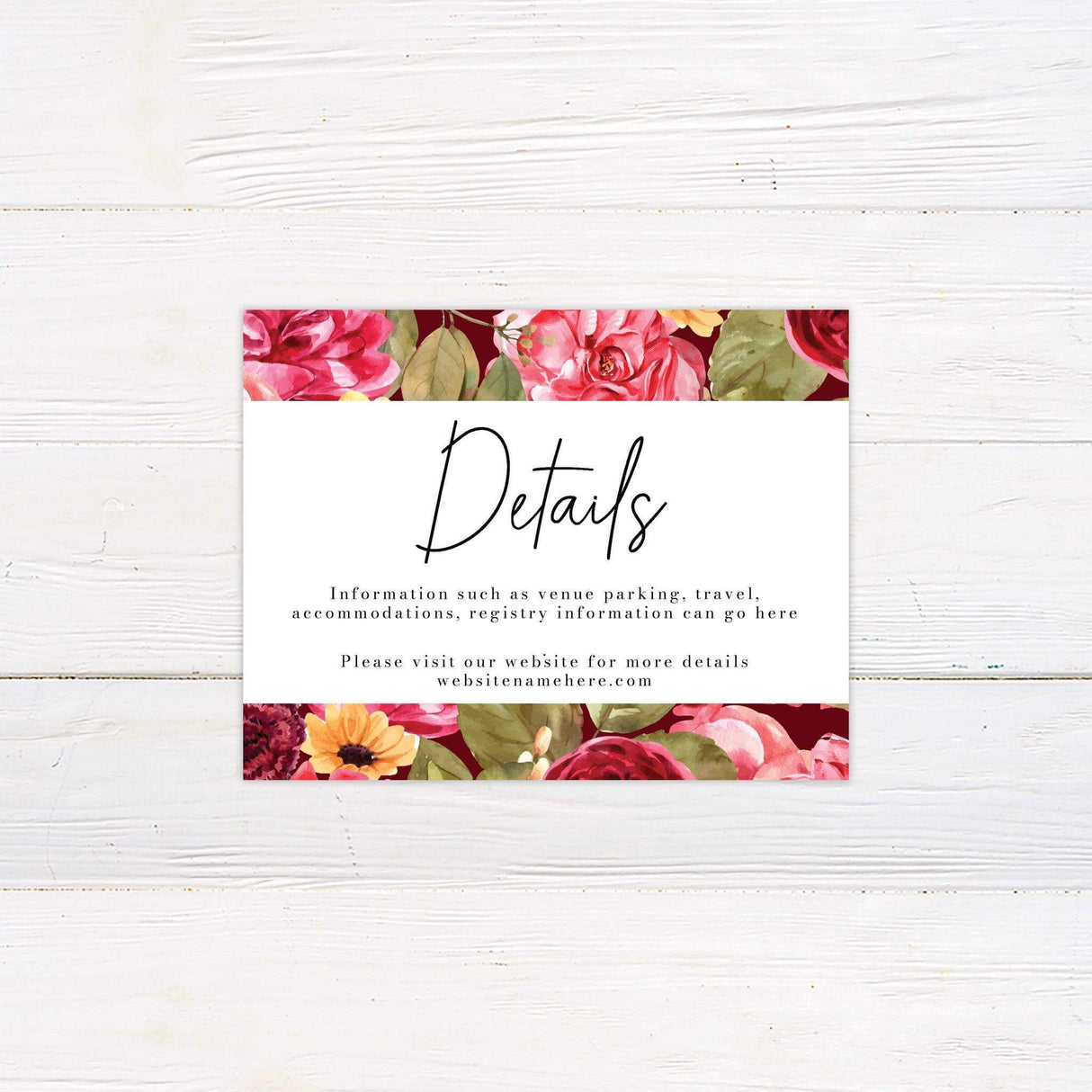 Bright Pink Floral Details Cards - goprintplus