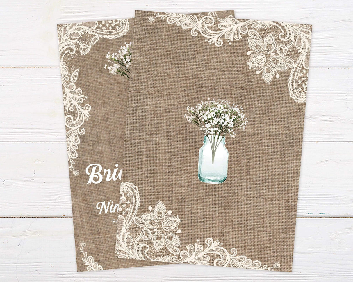 Burlap and Lace Shower Invitation - goprintplus