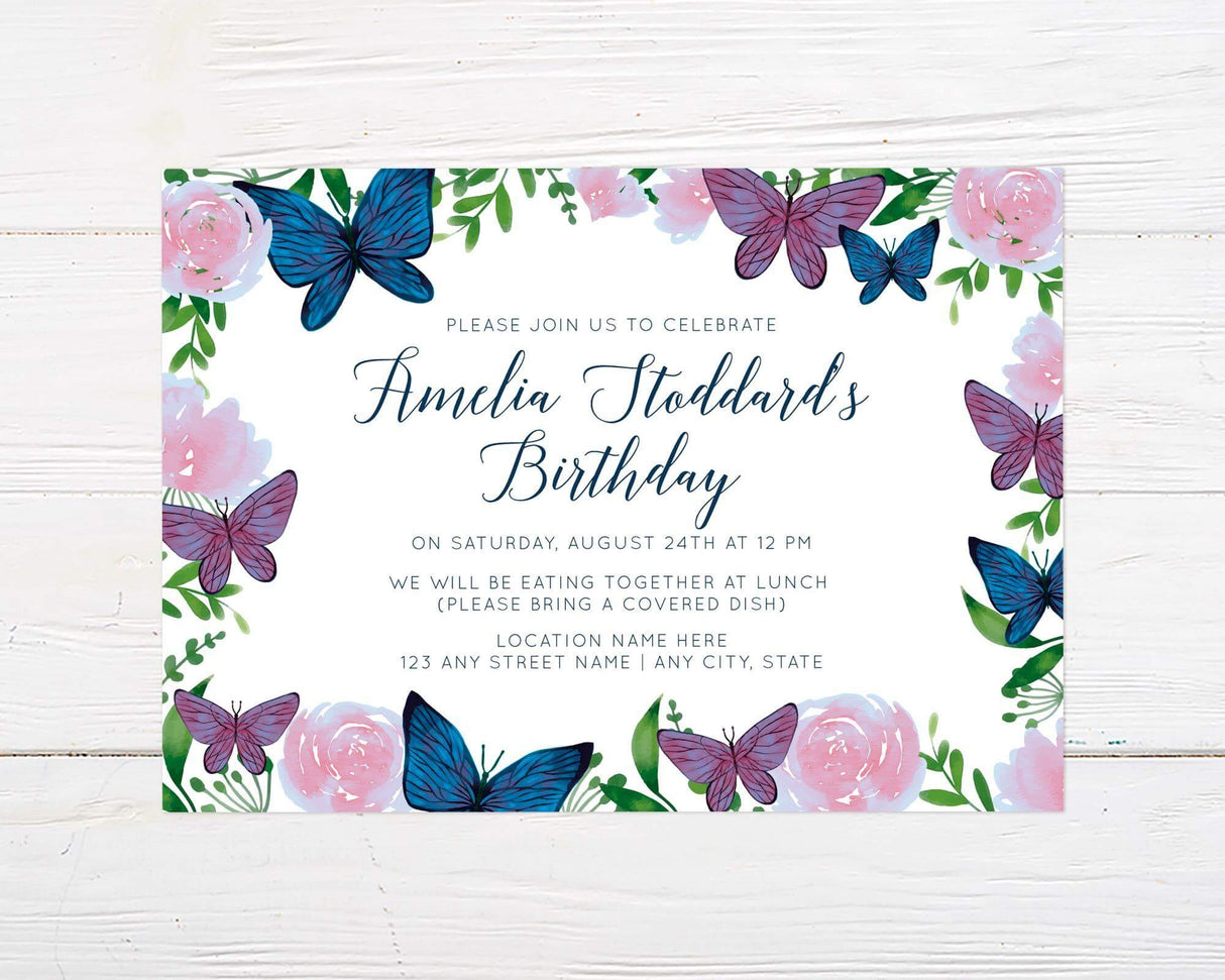 Butterfly Party Invitation - goprintplus