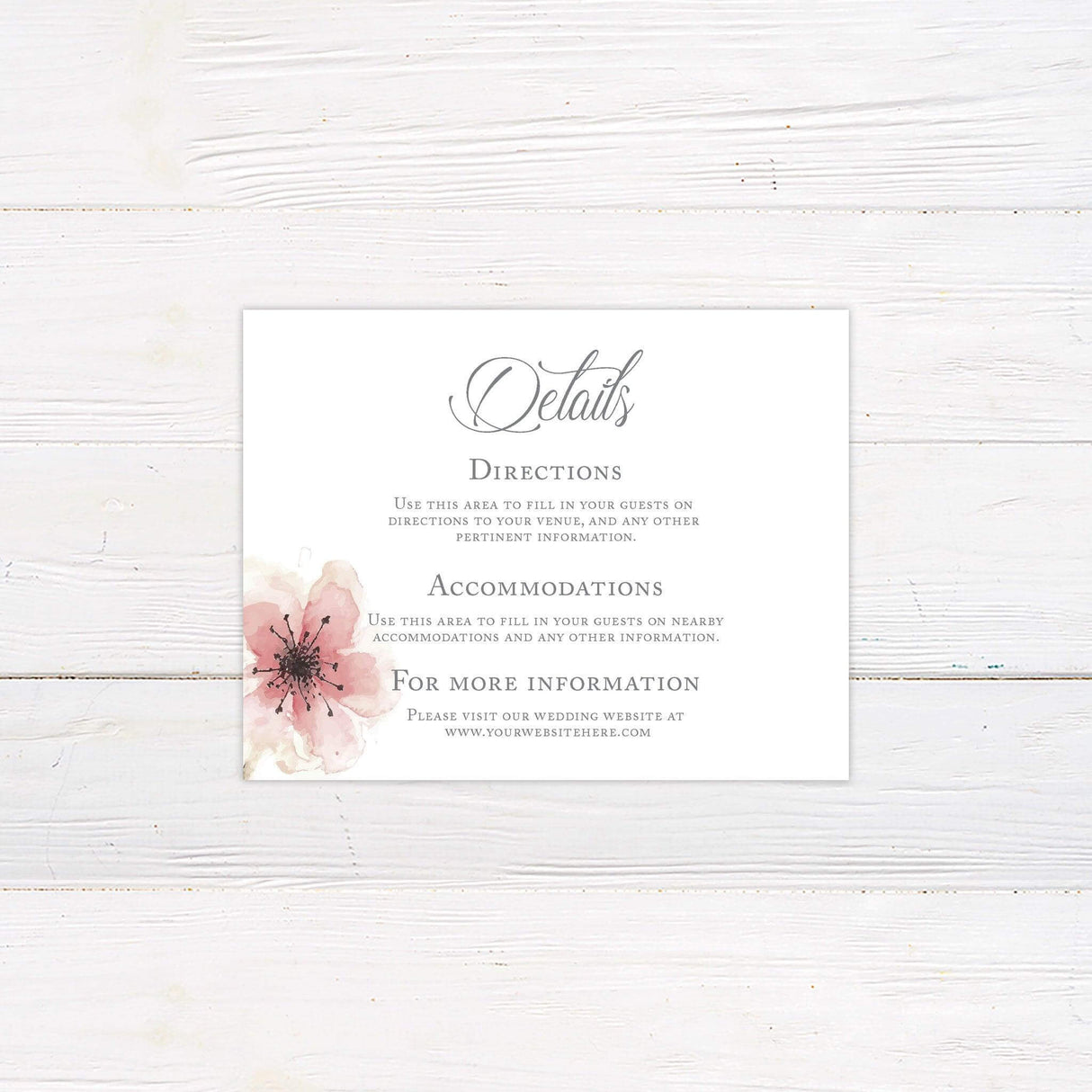 Cherry Blossoms Details Cards - goprintplus