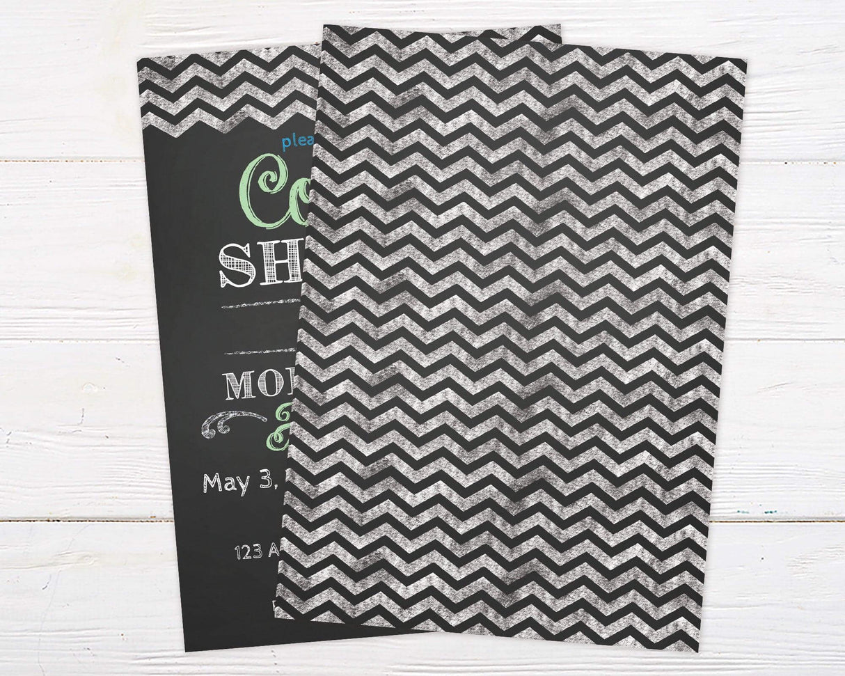 Chevron Shower Invitation - goprintplus