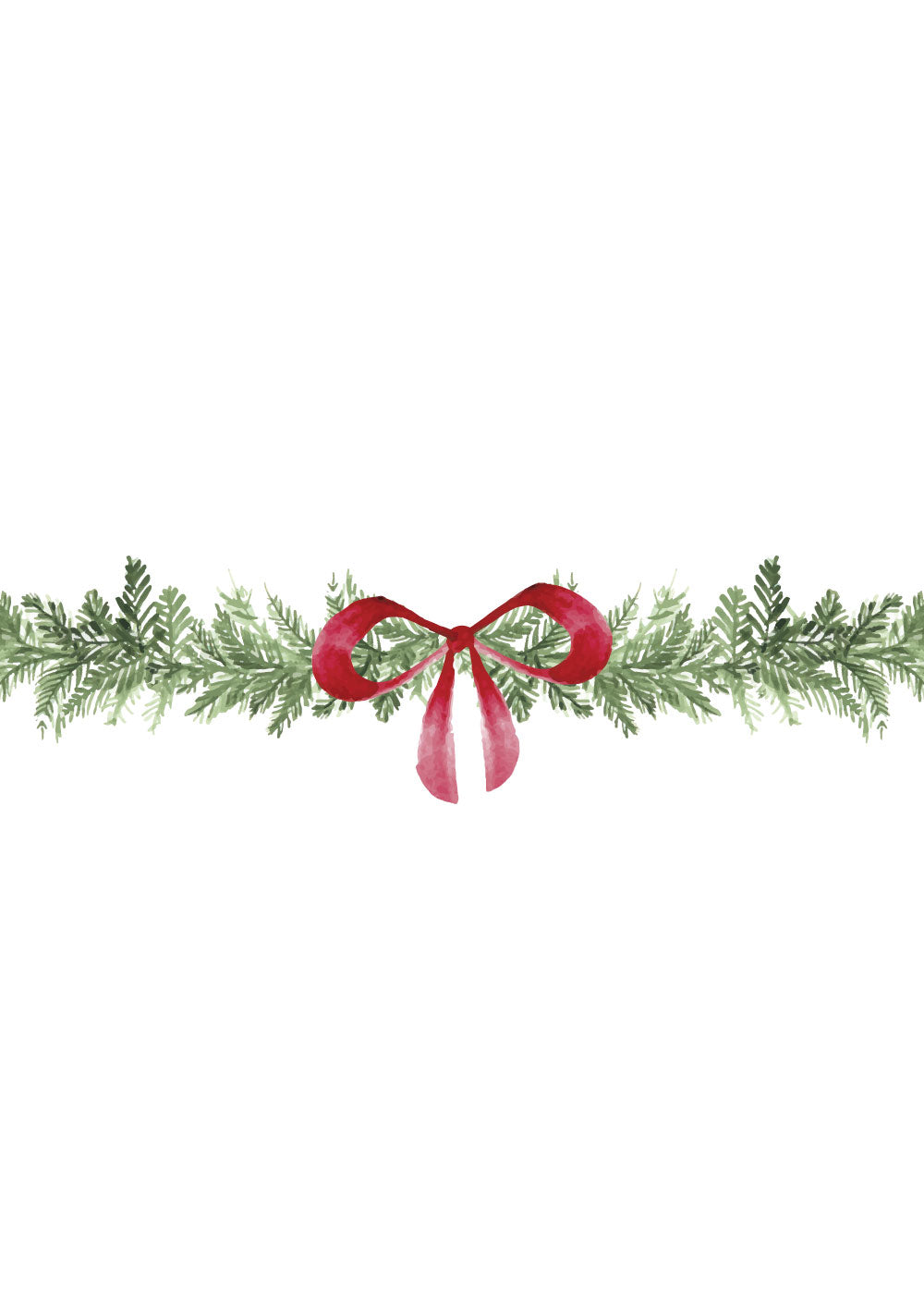 Evergreen Wreath Christmas Bridal Shower Invitation
