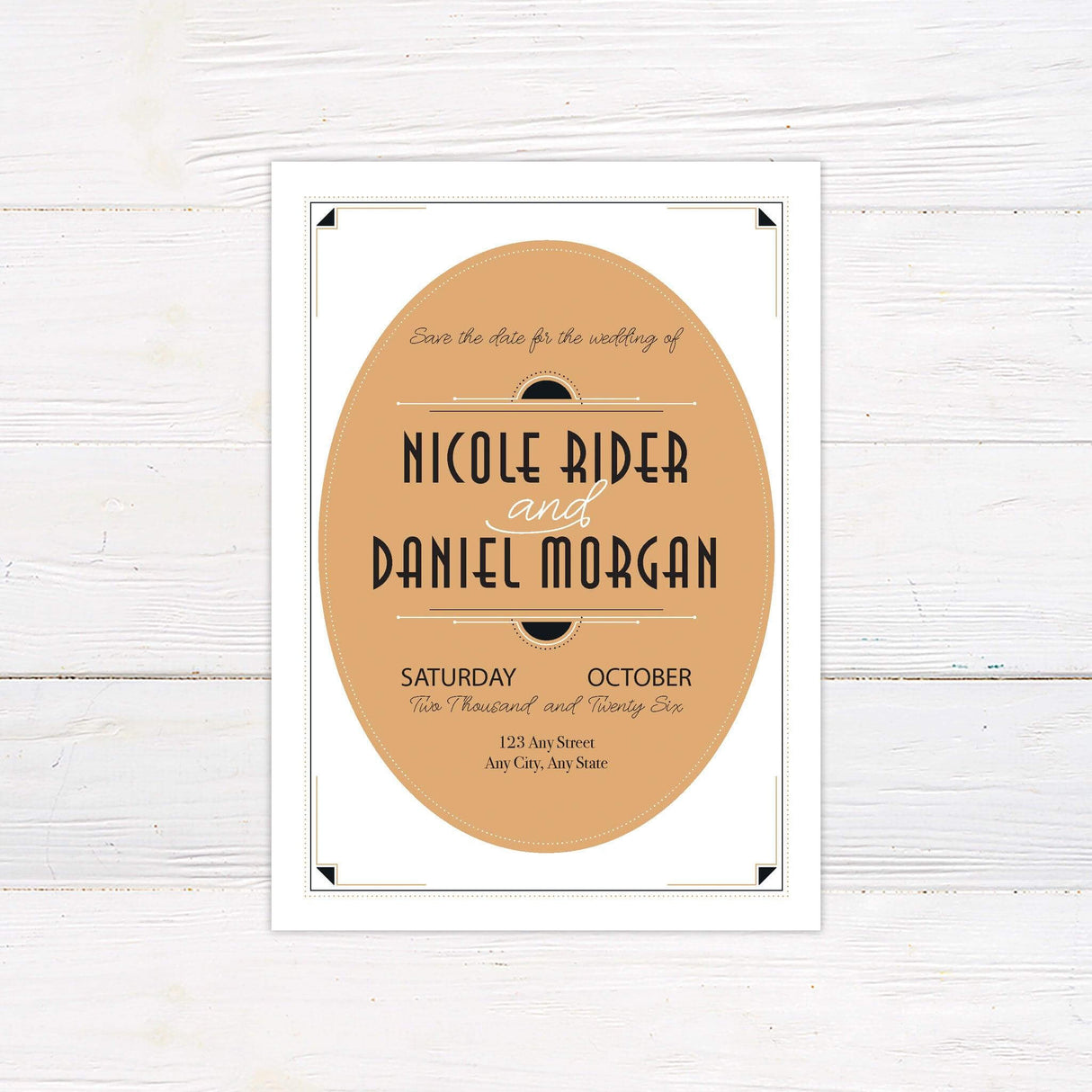 Classic Deco Save The Date - goprintplus